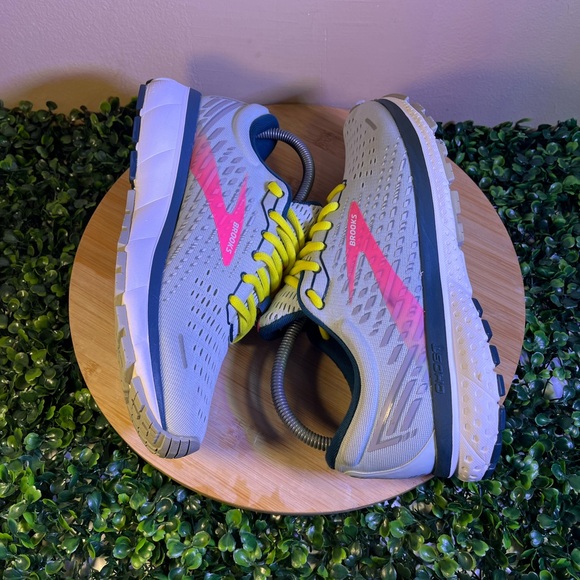 🔥 BROOKS GHOST 13 GREY PINK ATHLETIC RUNNING SHOES WOMENS SIZE 10 - Picture 6 of 11